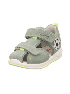 Leder-Halbsandalen "Boomerang" in Grün