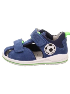 Leder-Halbsandalen "Boomerang" in Blau