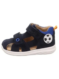 Leder-Halbsandalen "Bumblebee" in Dunkelblau