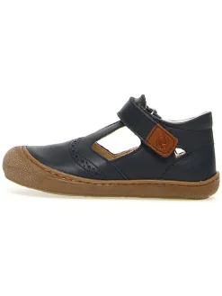 Leder-Halbsandalen "Himmel" in Dunkelblau