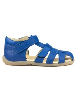 Leder-Halbsandalen in Blau
