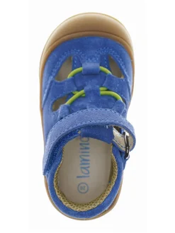 Leder-Halbsandalen in Blau