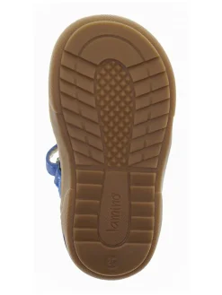 Leder-Halbsandalen in Blau