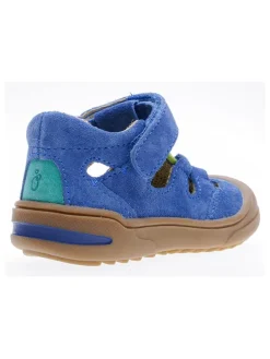 Leder-Halbsandalen in Blau