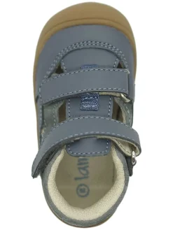 Leder-Halbsandalen in Blau