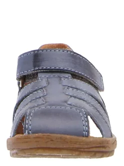 Leder-Halbsandalen in Blau