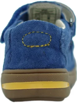 Leder-Halbsandalen in Blau