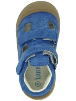 Leder-Halbsandalen in Blau