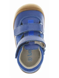 Leder-Halbsandalen in Blau