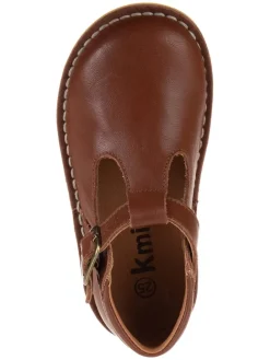 Leder-Halbsandalen in Braun