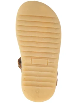 Leder-Halbsandalen in Braun