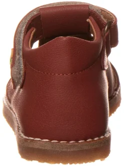 Leder-Halbsandalen in Braun