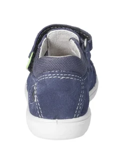 Leder-Halbsandalen in Dunkelblau