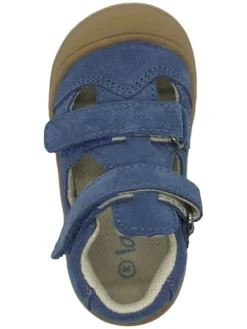 Leder-Halbsandalen in Dunkelblau