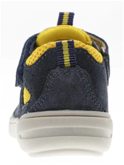 Leder-Halbsandalen in Dunkelblau