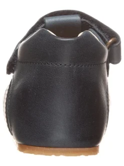 Leder-Halbsandalen in Dunkelblau