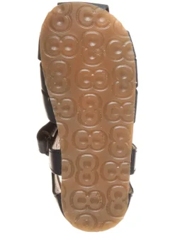 Leder-Halbsandalen in Dunkelblau