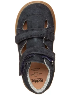 Leder-Halbsandalen in Dunkelblau