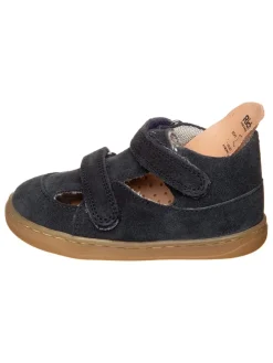 Leder-Halbsandalen in Dunkelblau