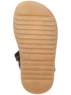 Leder-Halbsandalen in Dunkelblau