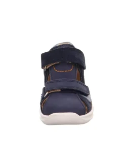 Leder-Halbsandalen in Dunkelblau