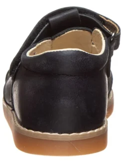 Leder-Halbsandalen in Dunkelblau