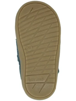 Leder-Halbsandalen in Dunkelblau