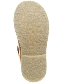 Leder-Halbsandalen in Gelb