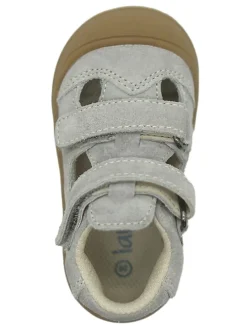 Leder-Halbsandalen in Grau