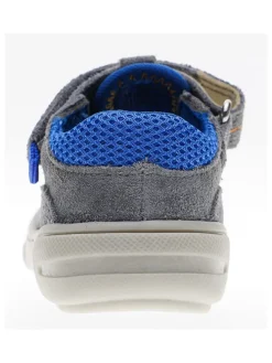 Leder-Halbsandalen in Grau