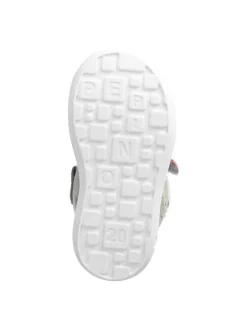 Leder-Halbsandalen in Khaki