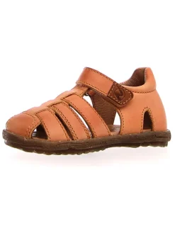 Leder-Halbsandalen in Lachs