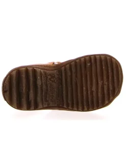 Leder-Halbsandalen in Lachs