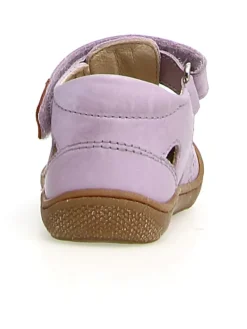 Leder-Halbsandalen in Lila