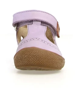 Leder-Halbsandalen in Lila