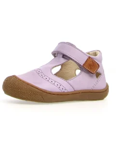 Leder-Halbsandalen in Lila