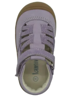 Leder-Halbsandalen in Lila