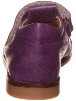 Leder-Halbsandalen in Lila