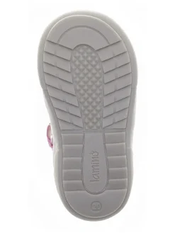 Leder-Halbsandalen in Lila