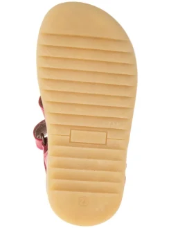 Leder-Halbsandalen in Pink