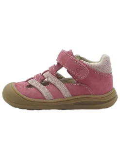 Leder-Halbsandalen in Pink