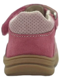 Leder-Halbsandalen in Pink