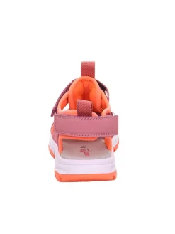 Leder-Halbsandalen in Pink/ Orange