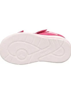 Leder-Halbsandalen in Pink