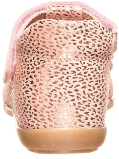 Leder-Halbsandalen in Rosa