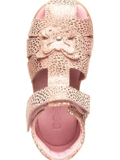 Leder-Halbsandalen in Rosa