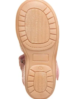 Leder-Halbsandalen in Rosa