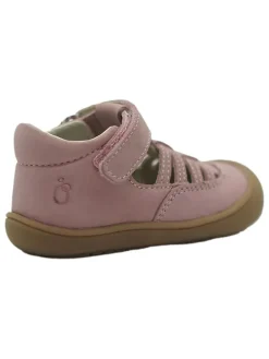 Leder-Halbsandalen in Rosa