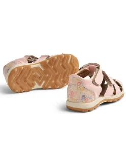 Leder-Halbsandalen in Rosa