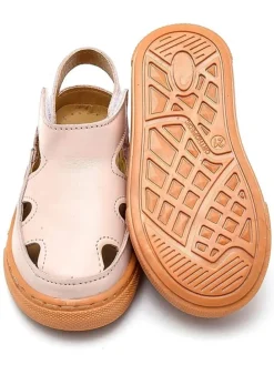 Leder-Halbsandalen in Rosa